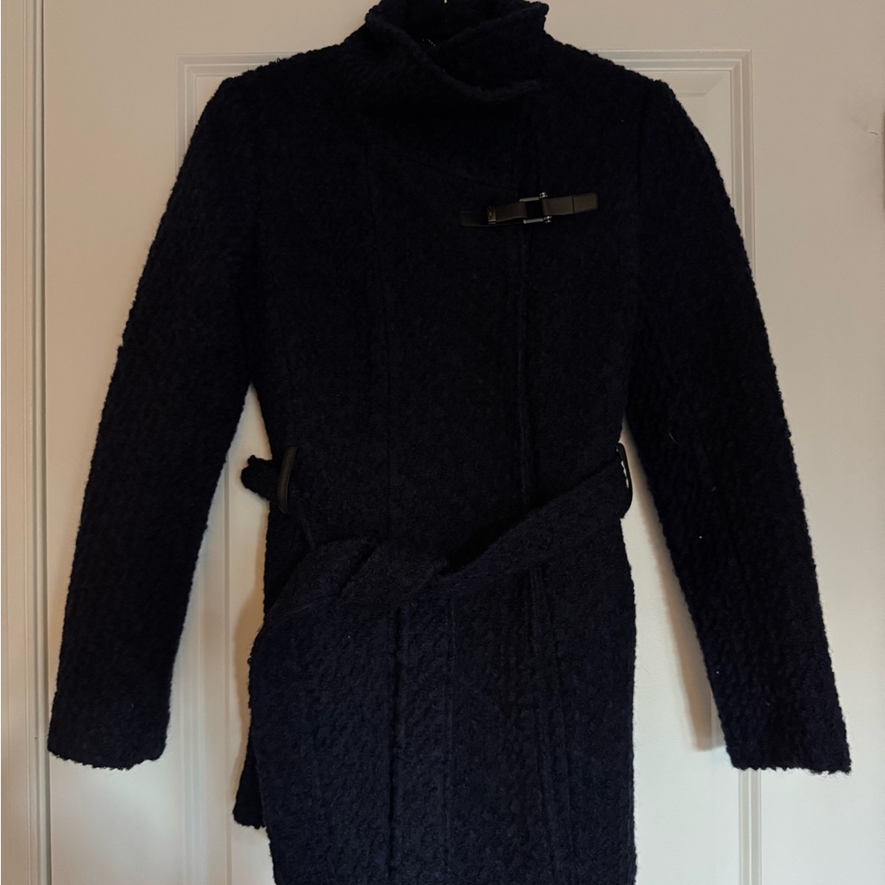 Cole Haan Navy & Black Boucle Jacket